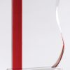 CRY597 Red Wave Crystal Award