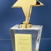 Gold Star Crystal Award 2708G 2758G