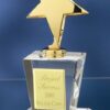 Gold Star Crystal Award 2708G 2758G