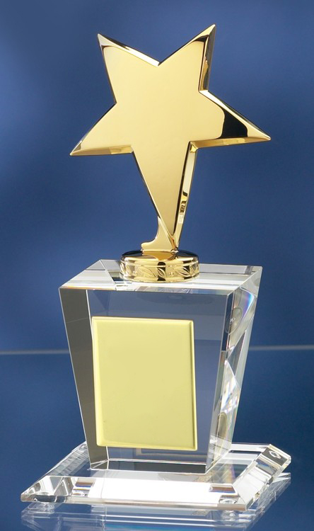 Micro Star Gold Trophy Trophy Award 2 sizes free engraving & p&p 