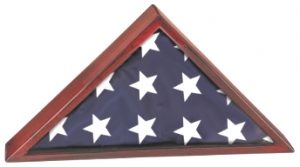 Memorial Flag Display Case Made With Rosewood-0
