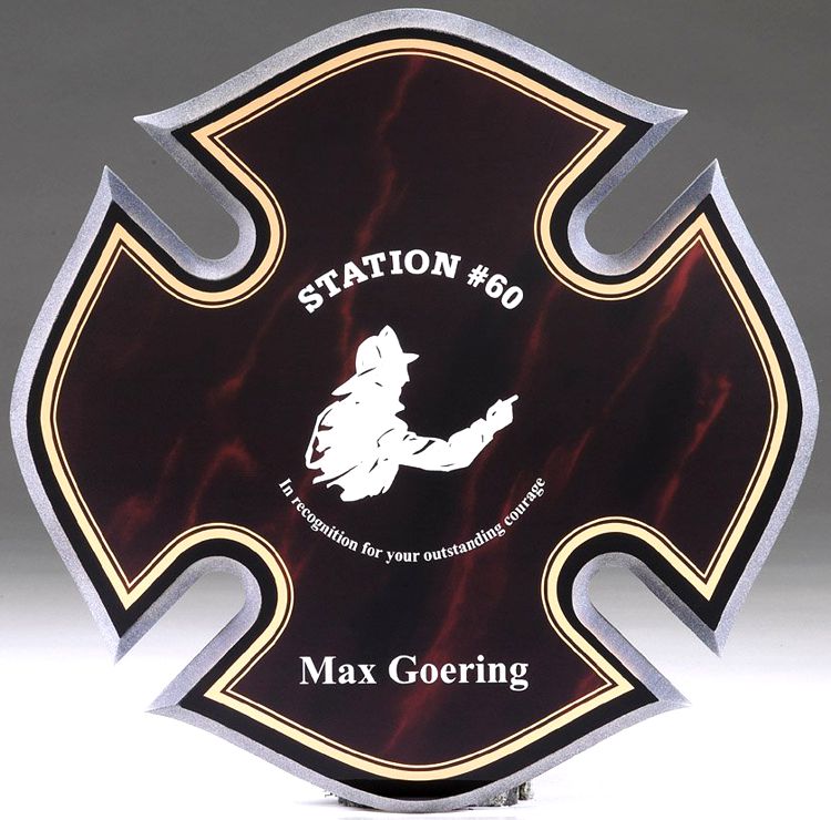 Firefighter Maltese Cross Made From Acrylic