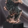 Bronze eagle head statue mounted on black base, AE250 is 4.5" x 8.5" Size, Weighs 2.5 lbs.
