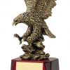 Gold eagle statue on rosewood base with gold engraving plate, AE420 is 12", AE400 is 14.5", AE380 is 17"