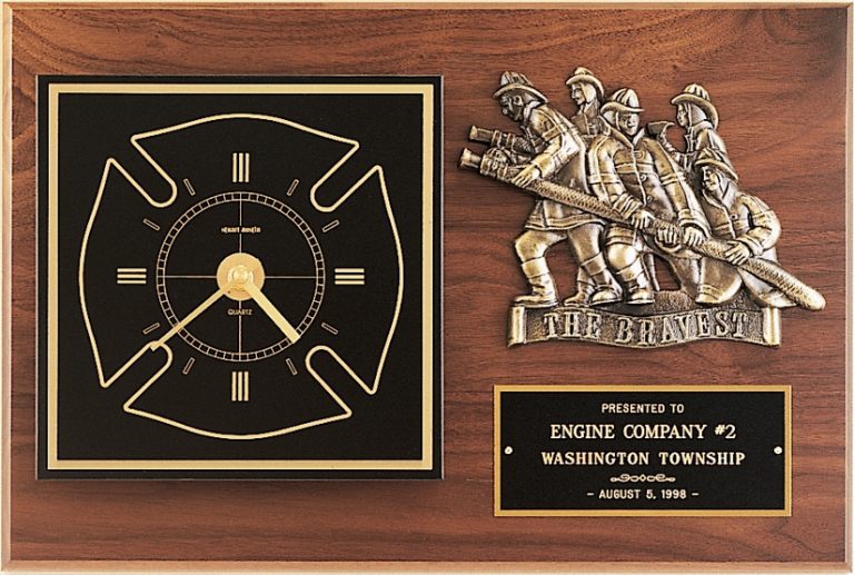 BC96 Firefighter Retirement Clock Free Engraving & Shipping!