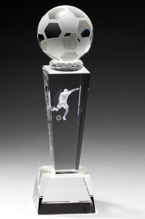 Crystal Soccer Trophy