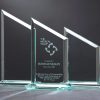 Zenith peak glass awards mounted on glass base, G2460 is 6.5", G2470 is 7.5", G2480 is 8.5"