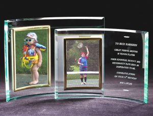 Vertical Glass Crescent Picture Frame-0