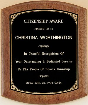 Custom Engraved 2022 Walnut Wood Recognition Trophy Plaque Includes Free Personalization 5x7 2022 Award 
