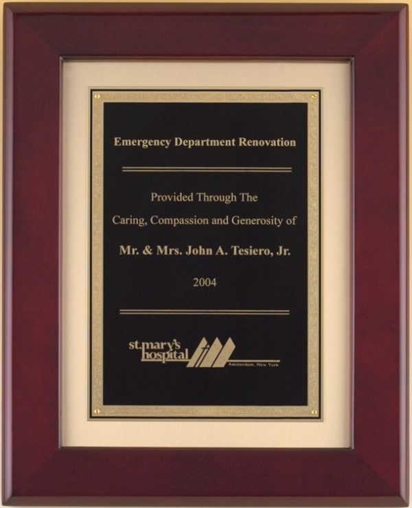 P3990 Framed Rosewood Plaque