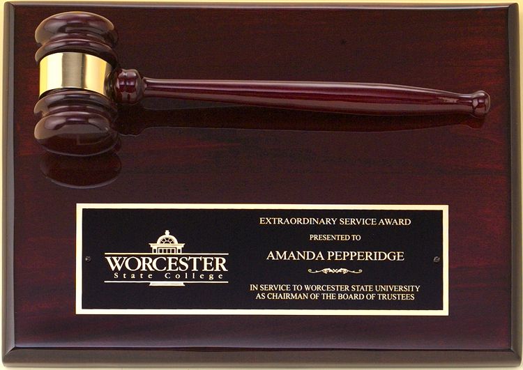 Rosewood Gavel Plaque