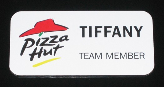 White Name Badge