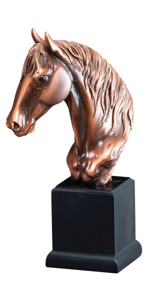 Horse Pony Head Trophy Award Prize 15cm  Marble Base  FREE ENGRAVING 