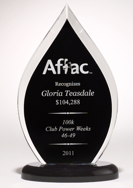 A6820 A6821 A6822 Black Flame Acrylic Award