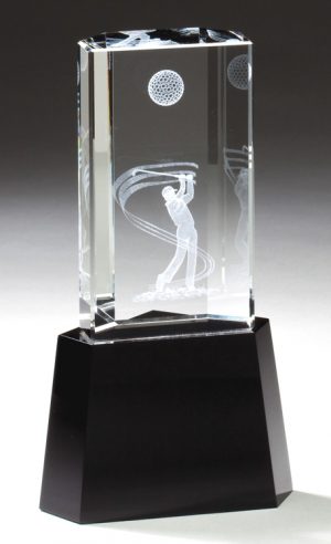 Crystal Golfer Silhouette Trophy CRY340