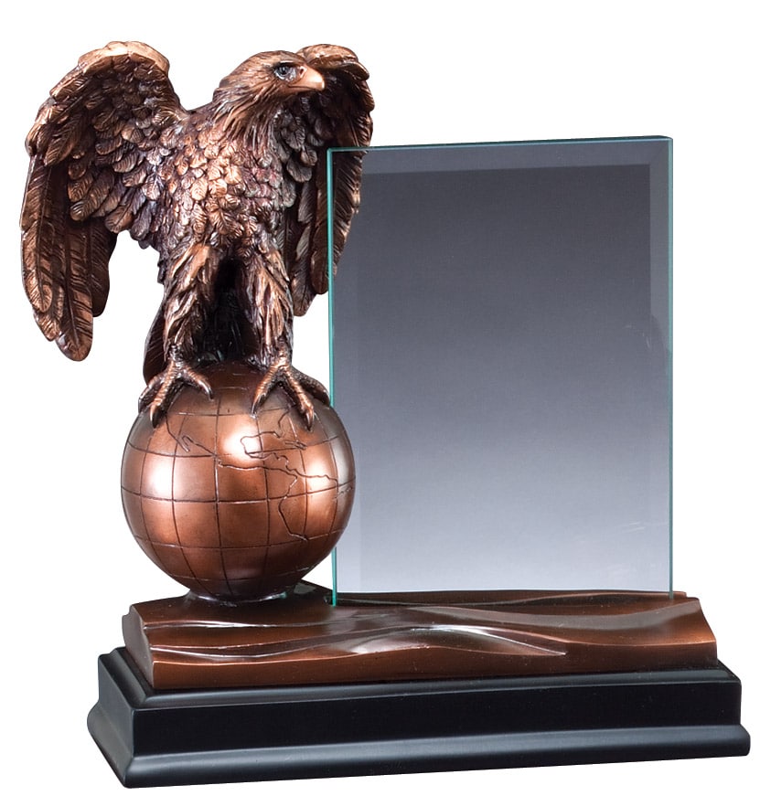 Lokomotiv Addition Scully Eagle Statue On Globe RFB157 - Free Engraving