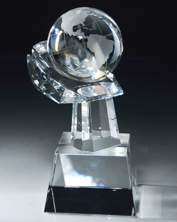 World In Your Hand Crystal Globe