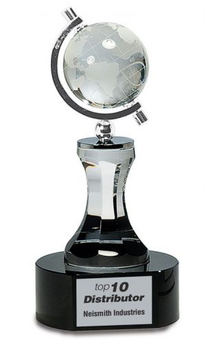 Spinning Crystal Globe Trophy CRY046