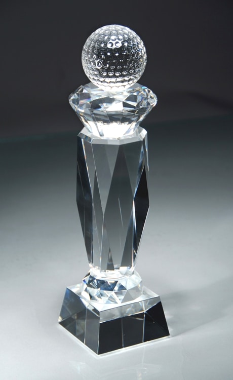 CRY43 Crystal Golf Trophy