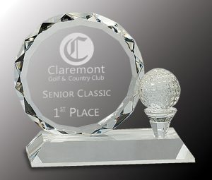 CRY161 Crystal Golf Award