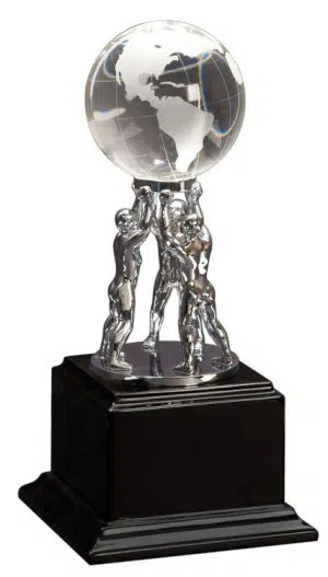 EX001 Team Building Crystal Globe Trophy Award