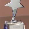 Silver Star Clear Crystal Trophy 3397C