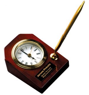 T063 Desk Clock with Pen