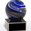 2123 Glass Art Award with blank engraving plate
