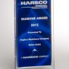 Blue Satin Acrylic Award A6865 A6866 A6867