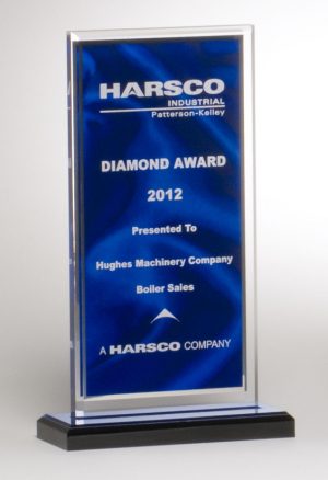 Blue Satin Acrylic Award A6865 A6866 A6867