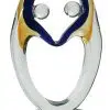 Contemporary glass people working together & forming a smile, mounted on glass base, AGS16 is 13.75" tall, Weighs 8 lbs