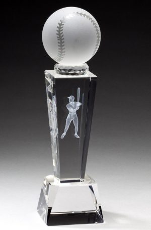 Crystal Baseball Trophy CRY210