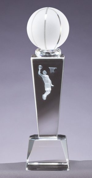 Crystal Basketball Trophy CRY211