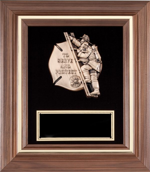 AT7 Serve & Protect Firefighter Plaque