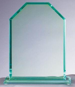 Cornerstone shaped glass award, gl330, gl331, gl332