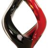 Art Glass Award with red & black colors coming together, mounted on black glass base, ags04 is 13.25" tall, weighs 6.3 lbs