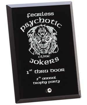 Black Glass Plaque