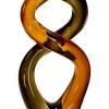 Brown Twist Art Glass Award AGS21, Blank with no engraving on base.