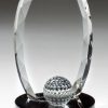 CRY336 Crystal Golf Trophy
