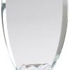GL180 Diamond Shield Glass Award, blank with no engraving