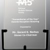 Vertical rectangle glass piece for engraving, mounted in black iron base, VG43 is 9.5" tall, Weighs 2.8 lbs.