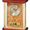 RWB01 Burlwood Gold Pillar Clock