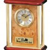 RWB01 Burlwood Gold Pillar Clock