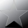 Clear Glass Star Award blank with no engraving