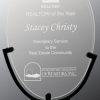 Vertical glass oval for engraving, mounted in black iron base, vg31 is 8.5" tall, weighs 2.3 lbs