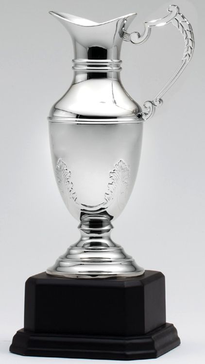 Pewter Golfing Trophy Claret Jug Polished Pewter 20cm Ideal for Engraving