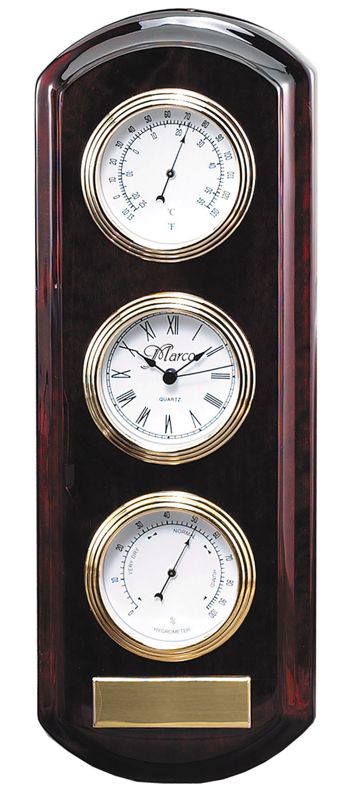 Thermometer Barometer Wall Clock