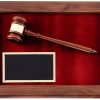 P202 Walnut Gavel Plaque