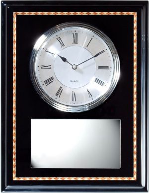 Black & Silver Wall Clock Q096
