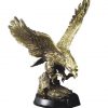 Large gold eagle statue mounted on a black base, AE1000 is 19.5" tall & weighs 13.2 lbs. AE2000 is 25.5" & weighs 27 lbs.